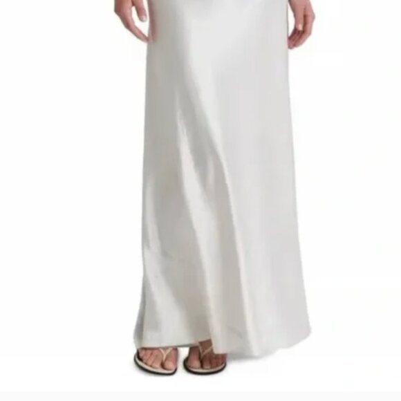 Vince Satin Maxi Skirt Pull On Elastic Waist XL $395 - Picture 2 of 8